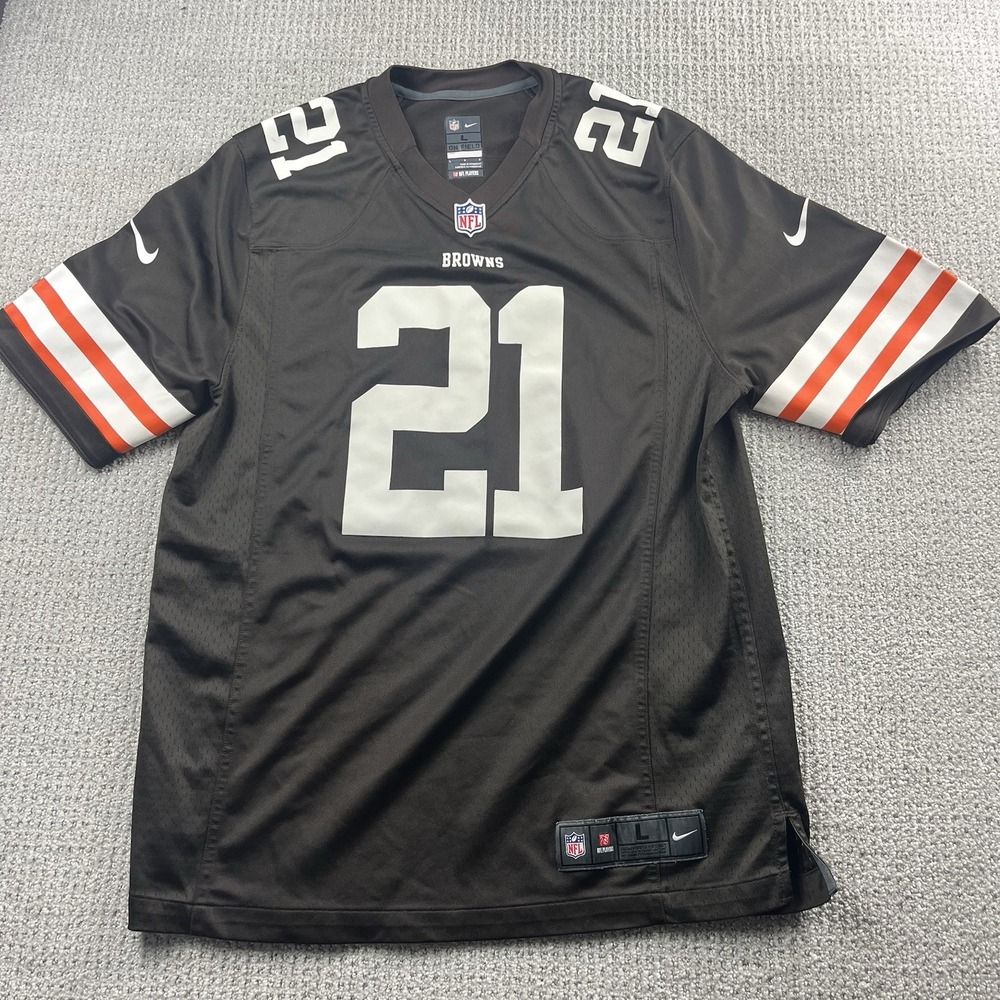 Nike Justin Gilbert Cleveland Browns Jersey NFL #21 On Field Mens Large Football